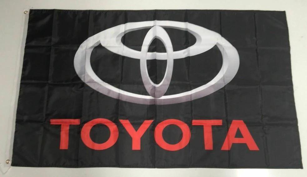 Toyota Style 5 Banner Flag Car Landcruiser Hilux Mechanic Workshop Man Cave 3x5ft by flagsjustdoit