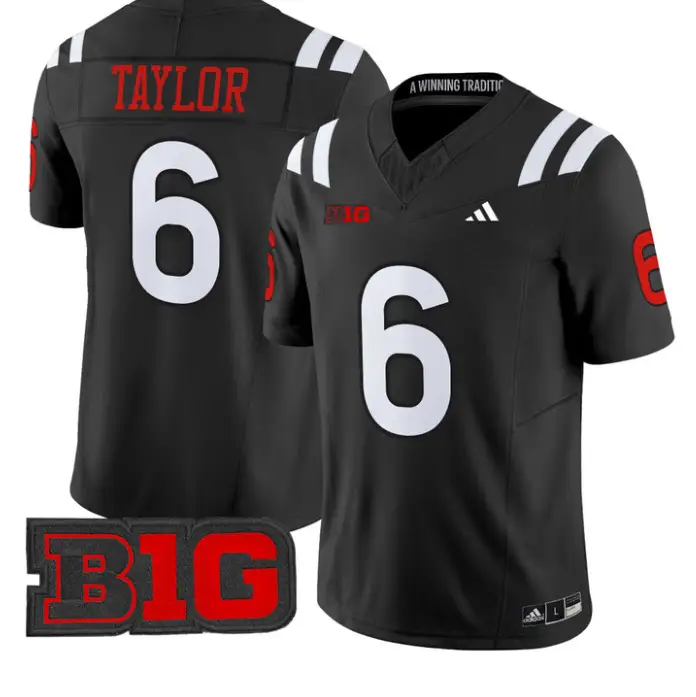Trae Taylor Jersey #6 Nebraska Cornhuskers 2026 Vapor Limited Stitched by My Store NCAA Football Jerseys