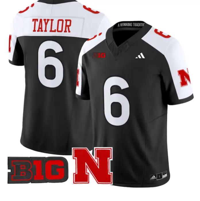 Trae Taylor Jersey #6 Nebraska Cornhuskers 2026 Vapor Limited Stitched by My Store NCAA Football Jerseys