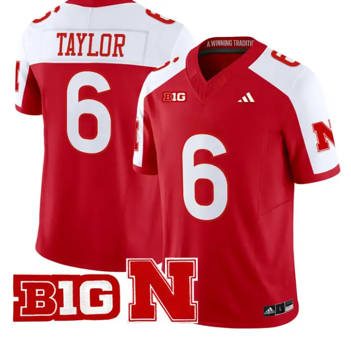 Trae Taylor Jersey #6 Nebraska Cornhuskers 2026 Vapor Limited Stitched by My Store NCAA Football Jerseys