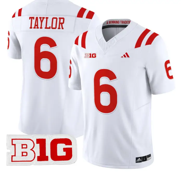 Trae Taylor Jersey #6 Nebraska Cornhuskers 2026 Vapor Limited Stitched by My Store NCAA Football Jerseys