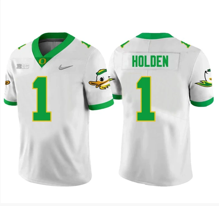 Traeshon Holden Jersey #1 Oregon Ducks Football White by My Store