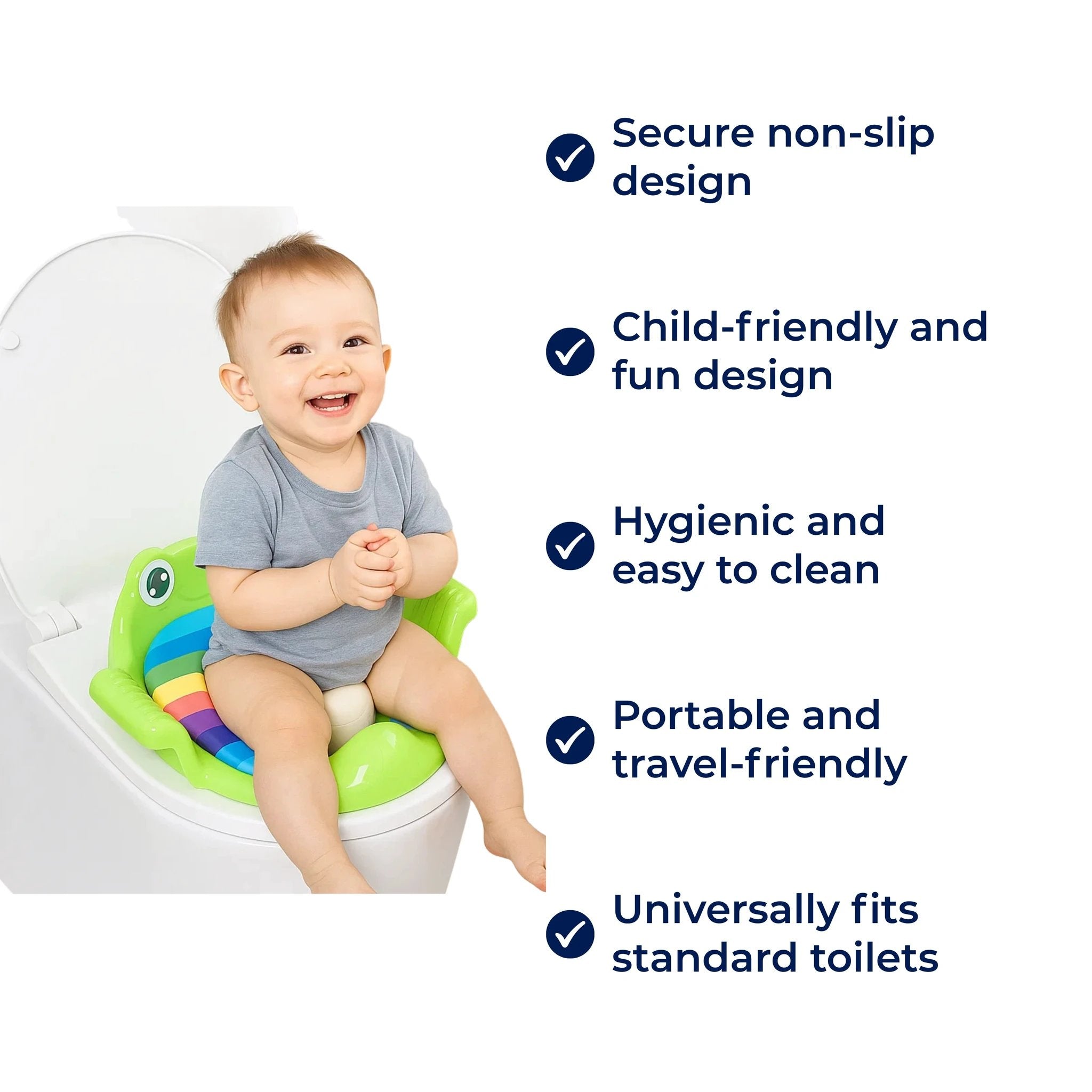 TrainEase | Portable Potty Seat – Secure Non‑Slip Design – Easy‑Clean Plastic – Compact Travel Solution for Potty Training Toddlers Bowlift by Bowlift