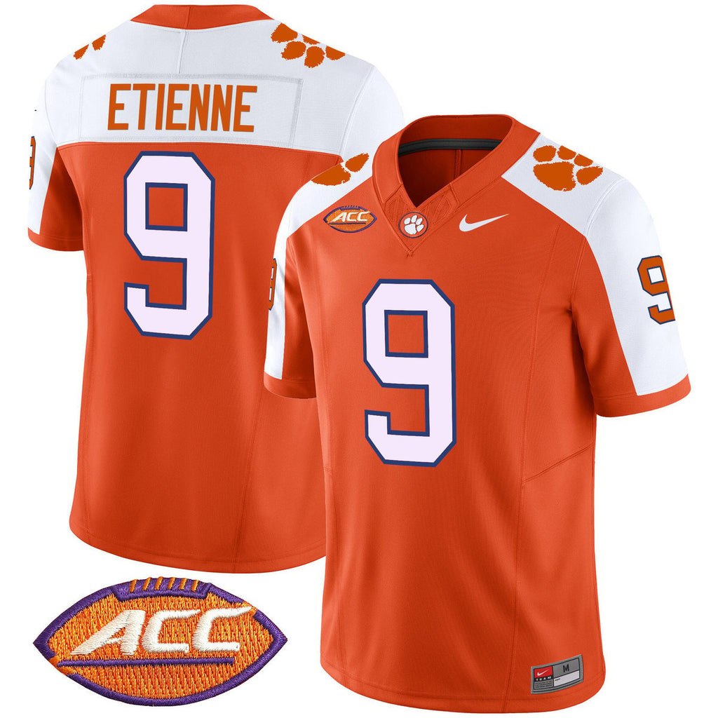 Travis Etienne Jersey #9 Clemson Tigers 2025 Vapor Limited Stitched Orange Alter by My Store NCAA Football Jerseys