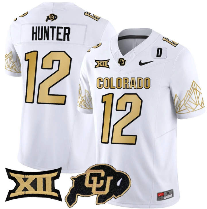 Travis Hunter Jersey #12 Colorado Buffaloes Vapor Limited Football White Limited by My Store