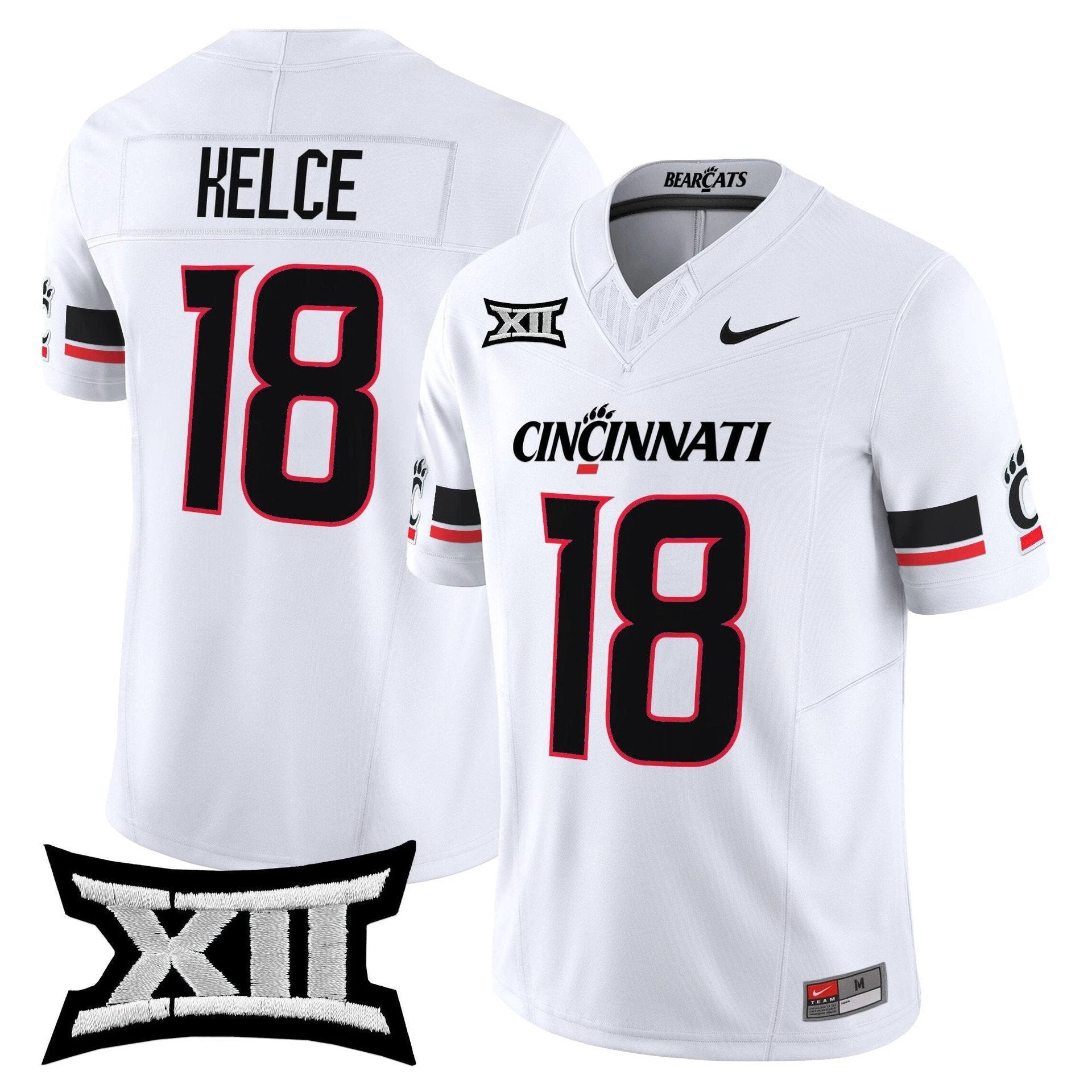Travis Kelce Jersey #18 Cincinnati Bearcats 2025 Vapor Limited Stitched by My Store NCAA Football Jerseys