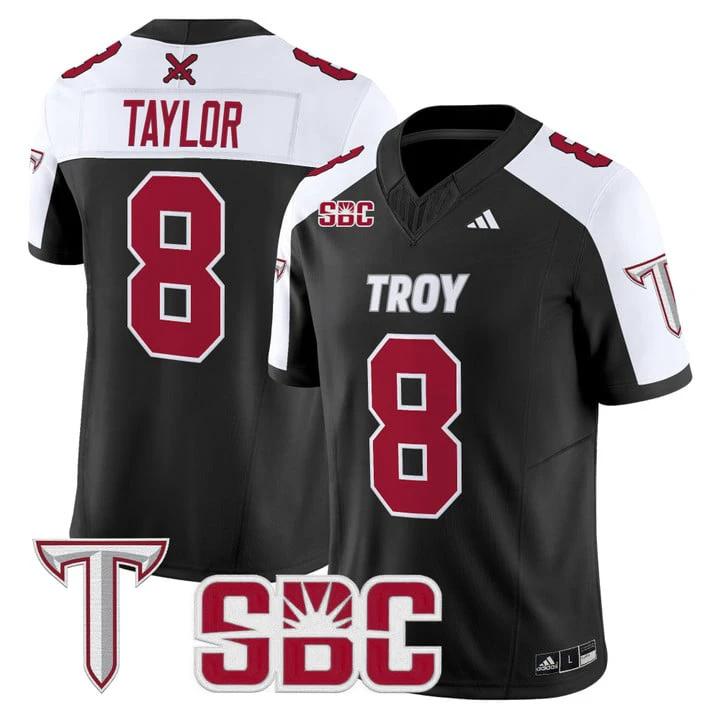 Tray Taylor Jersey #8 Troy Trojans 2025 Vapor Limited Stitched by My Store NCAA Football Jerseys