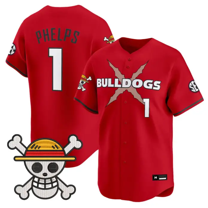 Tre Phelps Jersey #1 Georgia Bulldogs Baseball One Piece Premier Stitched by My Store
