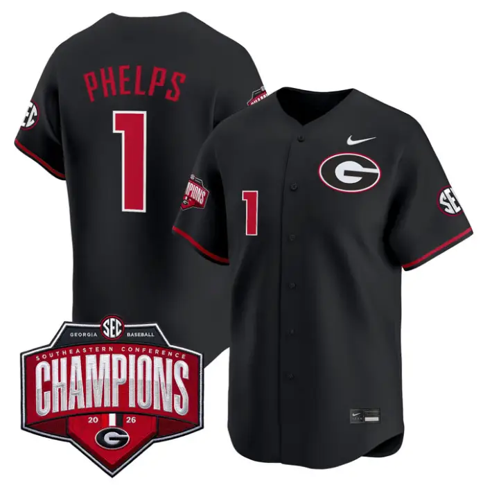 Tre Phelps Jersey #1 Georgia Bulldogs Southeastern Champions 2026 Stitched by My Store