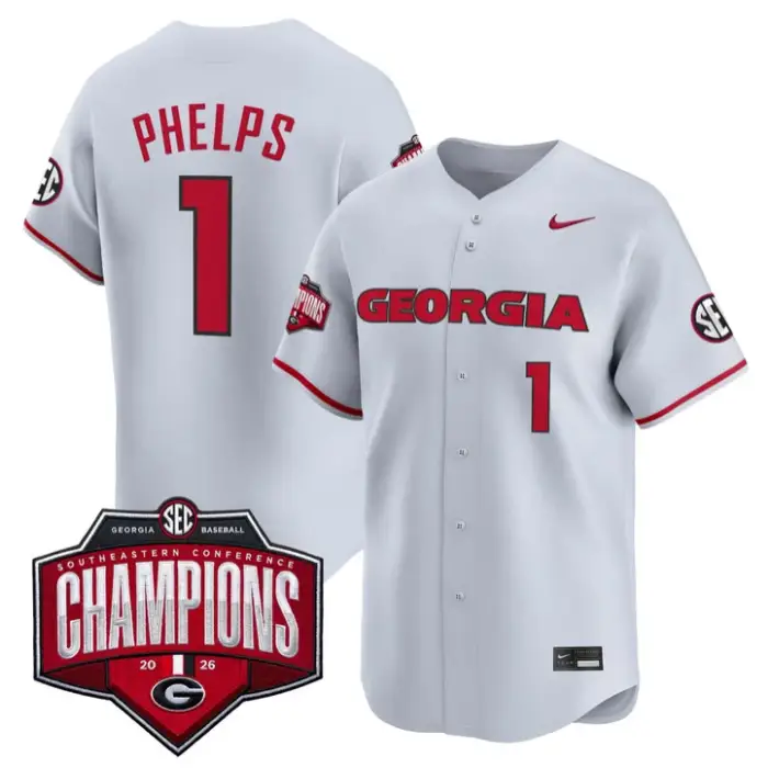Tre Phelps Jersey #1 Georgia Bulldogs Southeastern Champions 2026 Stitched by My Store