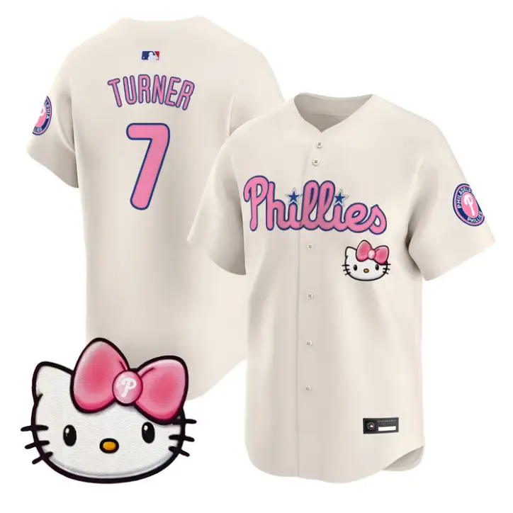 Trea Turner Jersey #7 Philadelphia Phillies Hello Kitty Stitched by My Store