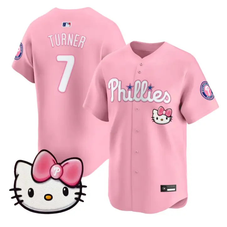 Trea Turner Jersey #7 Philadelphia Phillies Hello Kitty Stitched by My Store