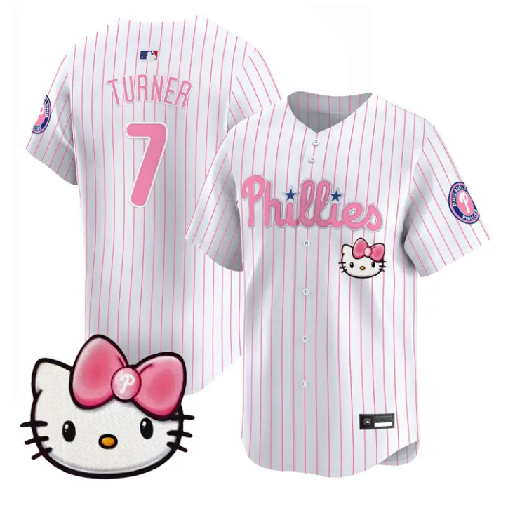Trea Turner Jersey #7 Philadelphia Phillies Hello Kitty Stitched by My Store