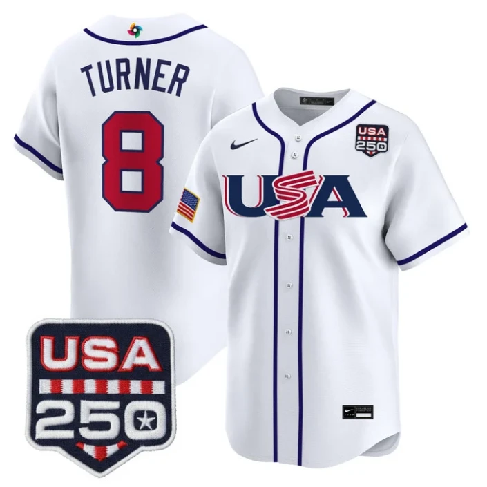 Trea Turner Jersey #8 Team USA World Baseball Classic 250 USA 2026 Stitched by My Store