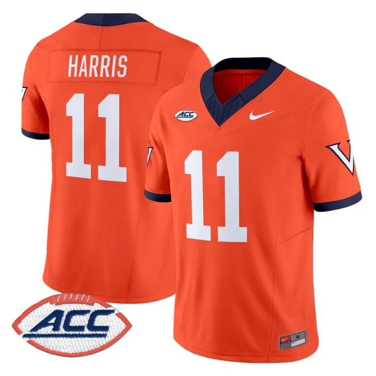 Trell Harris Jersey #11 Virginia Cavaliers 1995 Throwbacks Stitched Orange by NCAA Football Jersey