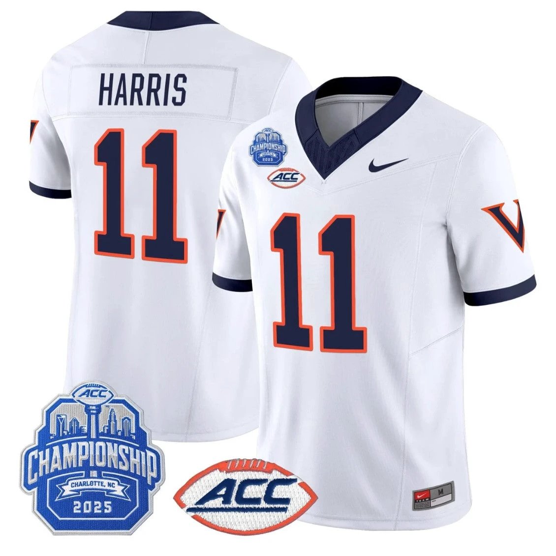 Trell Harris Jersey #11 Virginia 1995 Throwbacks 2025 ACC Championship by My Store NCAA Football Jerseys