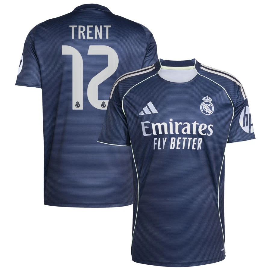 Trent Alexander-Arnold 12 Real Madrid 2025-26 Away Jersey – Blue by Soccer Jersey