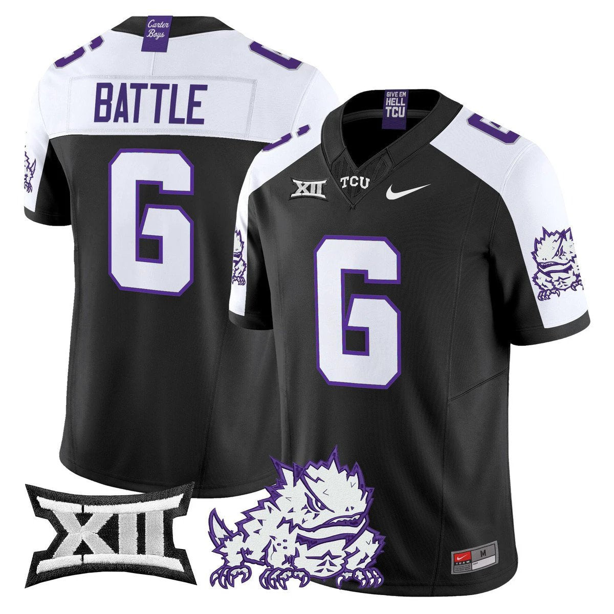 Trent Battle Jersey #6 TCU Horned Frogs 2025 Vapor Limited Stitched by My Store NCAA Football Jerseys
