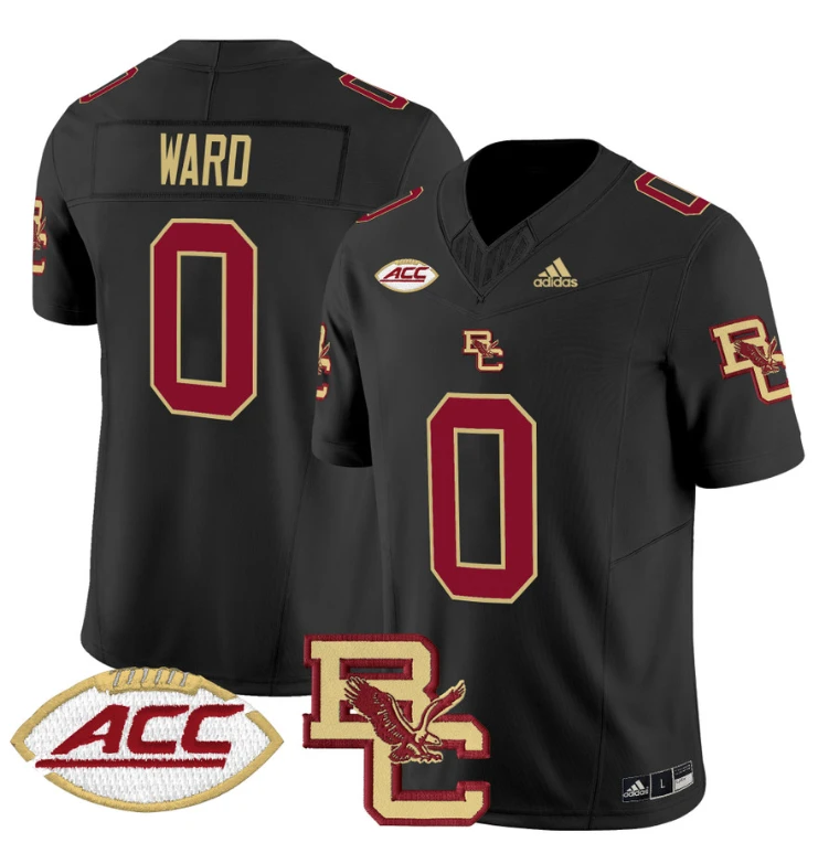Treshaun Ward Jersey #0 Boston College Eagles 2024 Stitched Black by NCAA Football Jersey