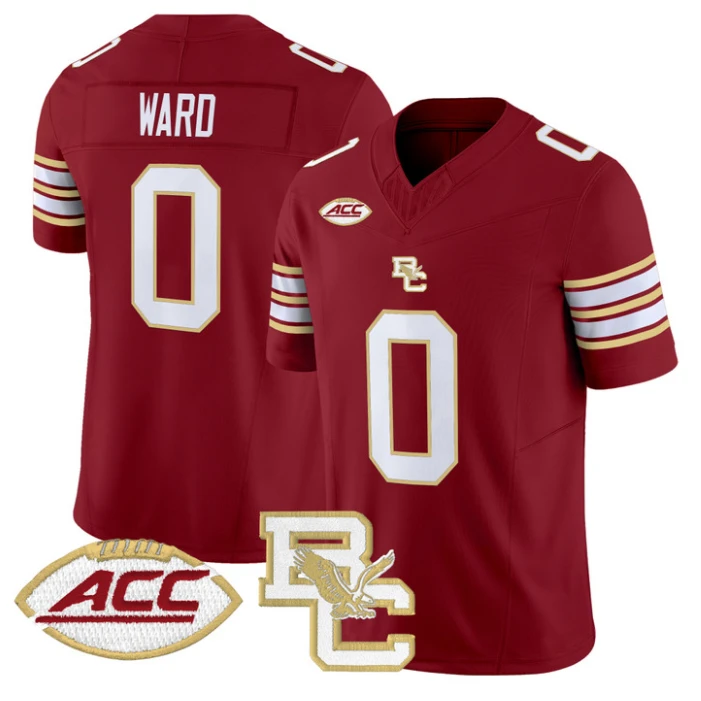 Treshaun Ward Jersey #0 Boston College Eagles 2025 Vapor Stitched Maroon by NCAA Football Jersey
