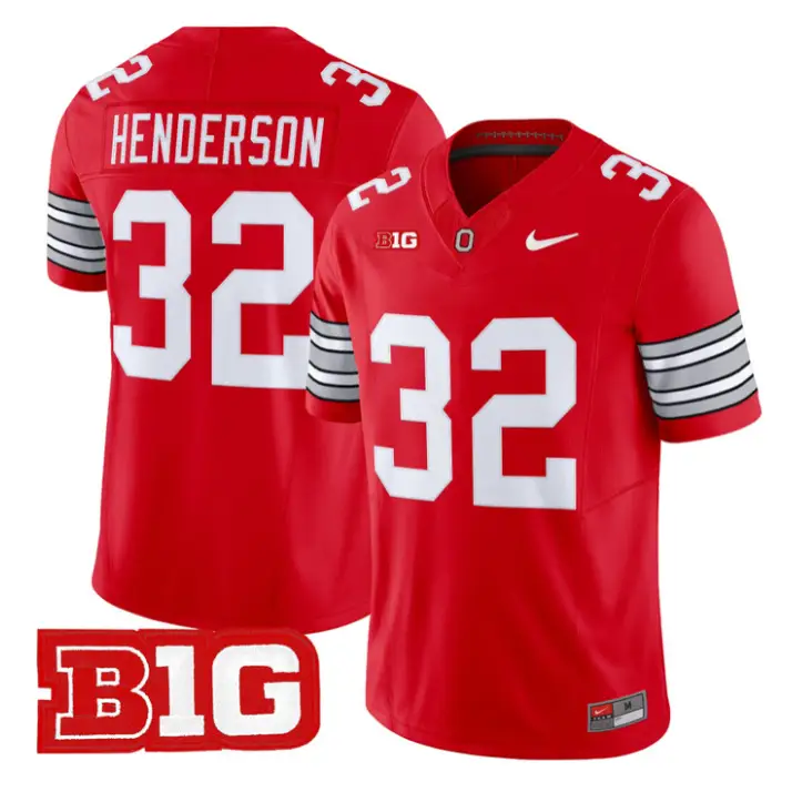 Treveyon Henderson Jersey #32 Ohio State 2026 Tunnel Vision Stitched by My Store NCAA Football Jerseys
