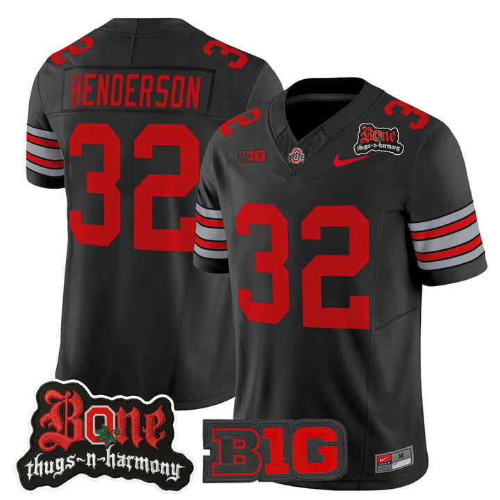 Treveyon Henderson Jersey #32 Ohio State Buckeyes Bone Thugs-N-Harmony Stitched by My Store NCAA Football Jerseys
