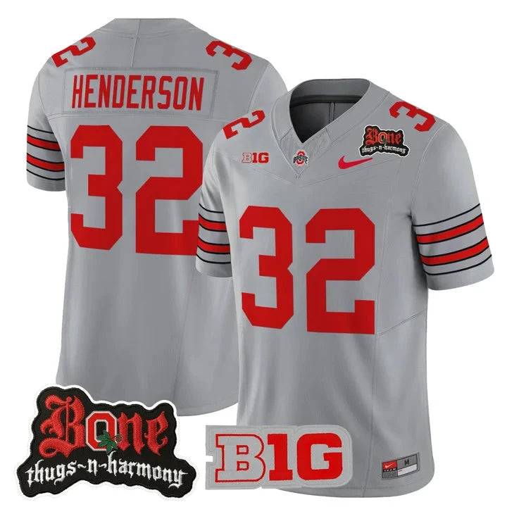 Treveyon Henderson Jersey #32 Ohio State Buckeyes Bone Thugs-N-Harmony Stitched by My Store NCAA Football Jerseys