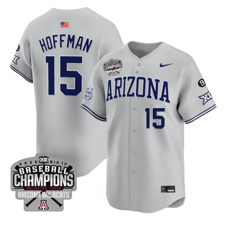 Trevor Hoffman Jersey #15 Arizona Wildcats 2025 Big 12 Champions Vapor Premier Limited Stitched by My Store