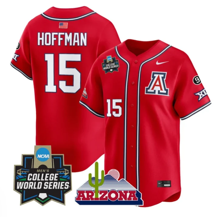 Trevor Hoffman Jersey #15 Arizona Wildcats 2025 World Series Stitched Red by My Store