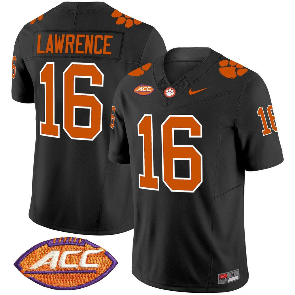 Trevor Lawrence Jersey #16 Clemson Tigers 2025 Vapor Limited Stitched Black by My Store NCAA Football Jerseys