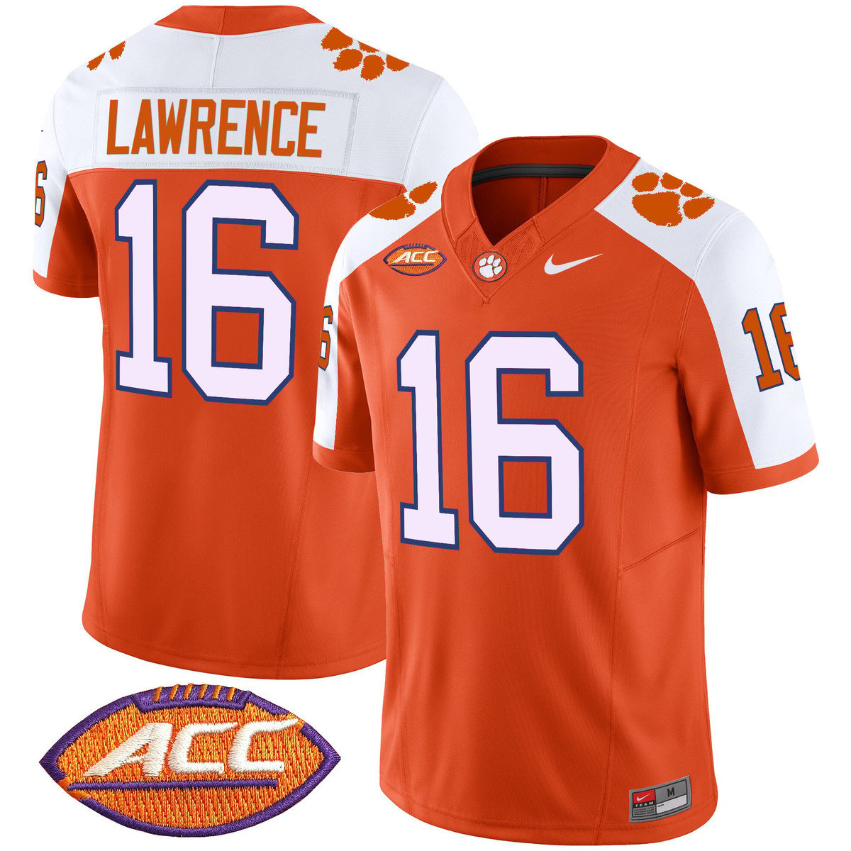 Trevor Lawrence Jersey #16 Clemson Tigers 2025 Vapor Limited Stitched Orange Alter by My Store NCAA Football Jerseys