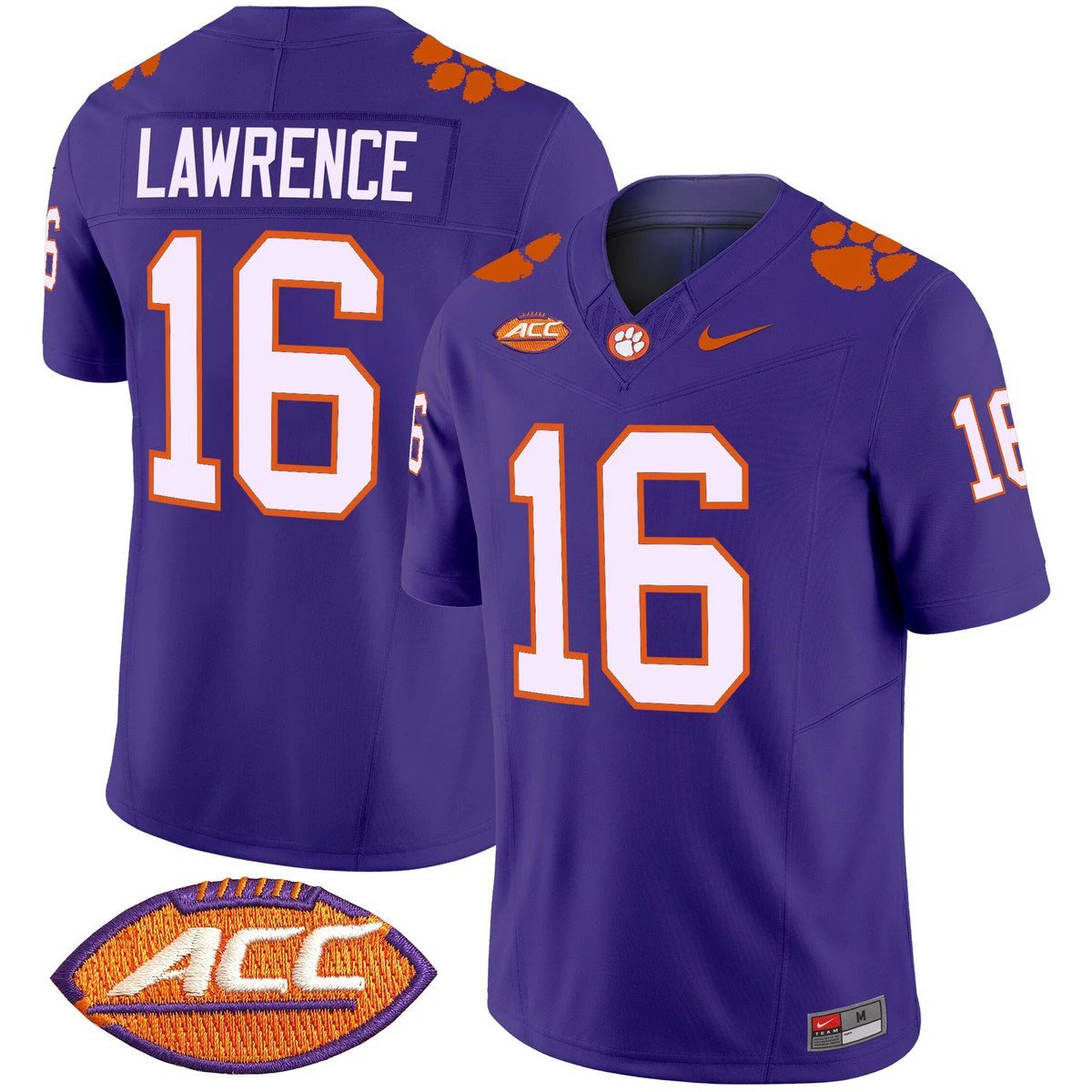 Trevor Lawrence Jersey #16 Clemson Tigers 2025 Vapor Limited Stitched Purple by My Store NCAA Football Jerseys