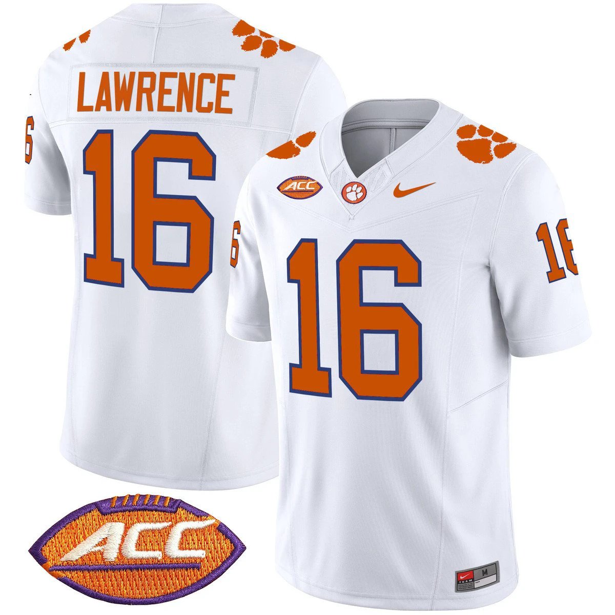 Trevor Lawrence Jersey #16 Clemson Tigers 2025 Vapor Limited Stitched White by My Store NCAA Football Jerseys