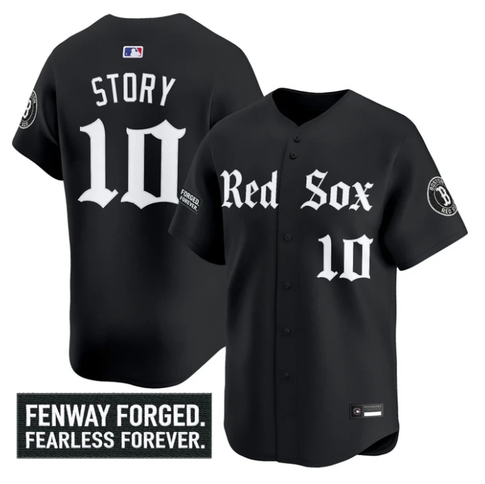 Trevor Story Jersey #10 Boston Red Sox Gothic Edition Premier Stitched by My Store