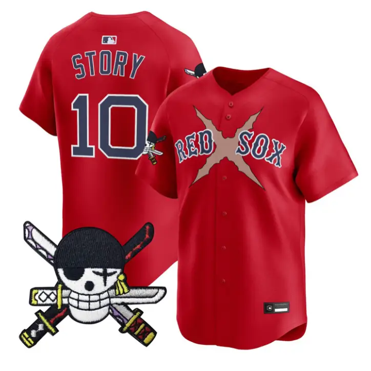 Trevor Story Jersey #10 Boston Red Sox One Piece Zoro Patch Stitched by My Store