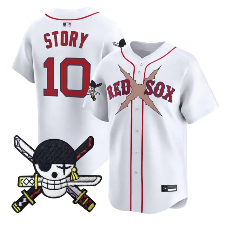 Trevor Story Jersey #10 Boston Red Sox One Piece Zoro Patch Stitched by My Store