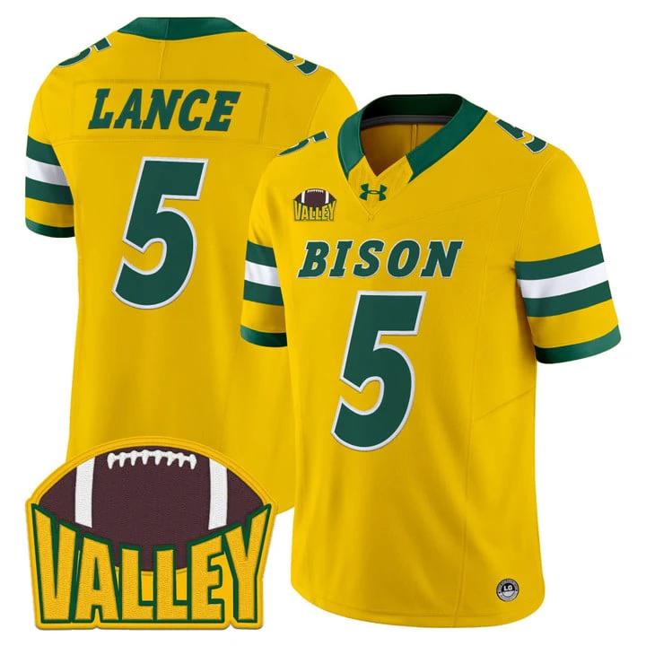Trey Lance Jersey #5 North Dakota State Bison 2025 Limited Stitched by My Store NCAA Football Jerseys