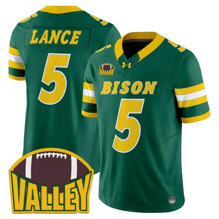 Trey Lance Jersey #5 North Dakota State Bison 2025 Limited Stitched by My Store NCAA Football Jerseys