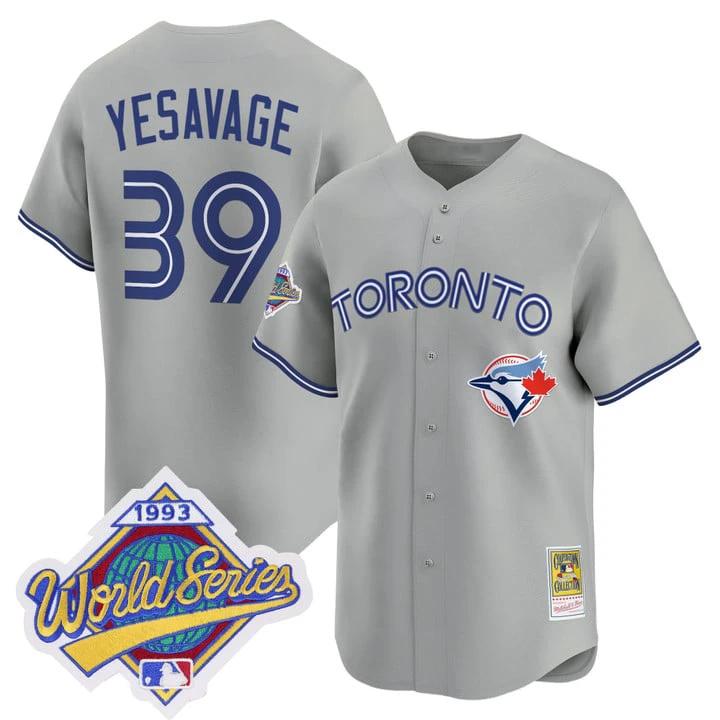Trey Yesavage Jersey #39 Toronto Blue Jays 1993 World Series Throwback by My Store
