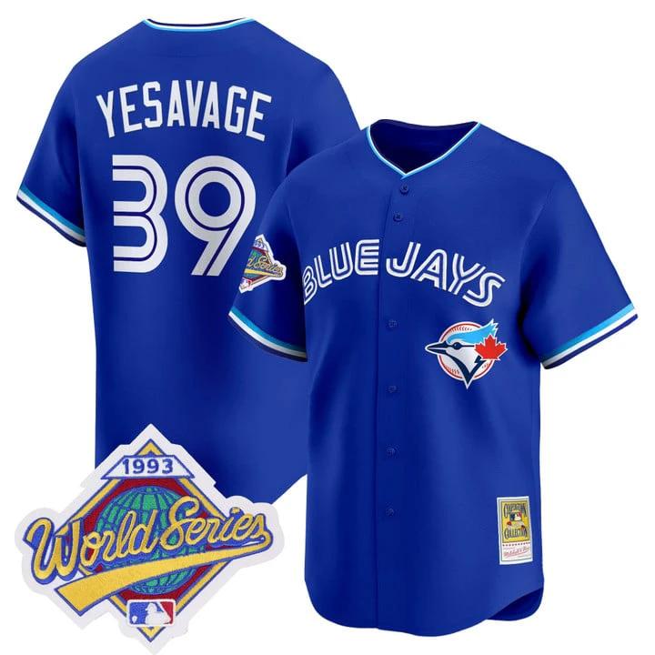 Trey Yesavage Jersey #39 Toronto Blue Jays 1993 World Series Throwback by My Store