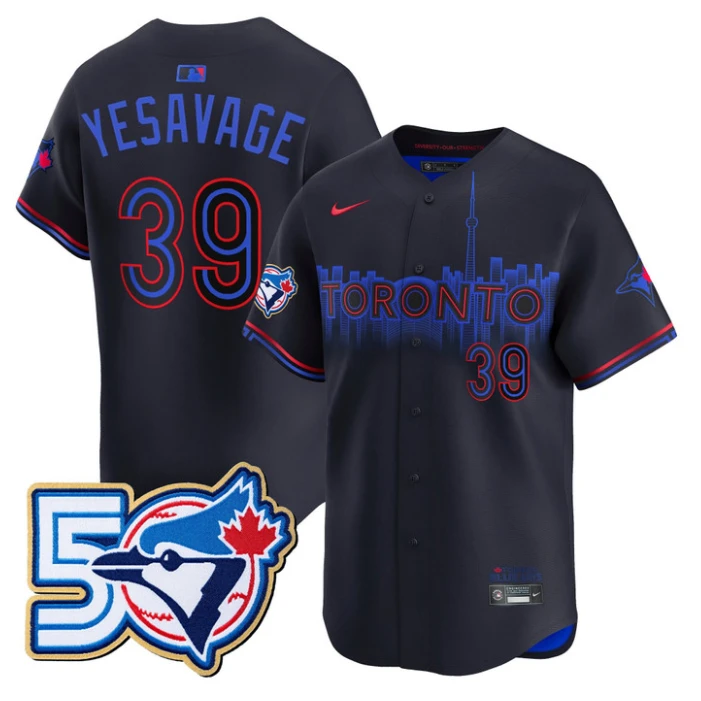 Trey Yesavage Jersey #39 Toronto Blue Jays 50 Seasons Patch Stitched by My Store