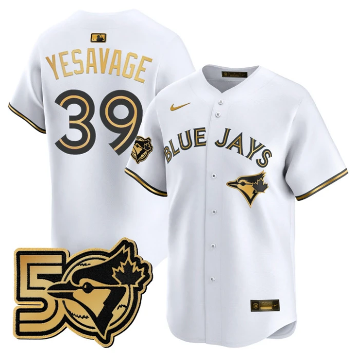 Trey Yesavage Jersey #39 Toronto Blue Jays 50 Seasons Patch Stitched by My Store