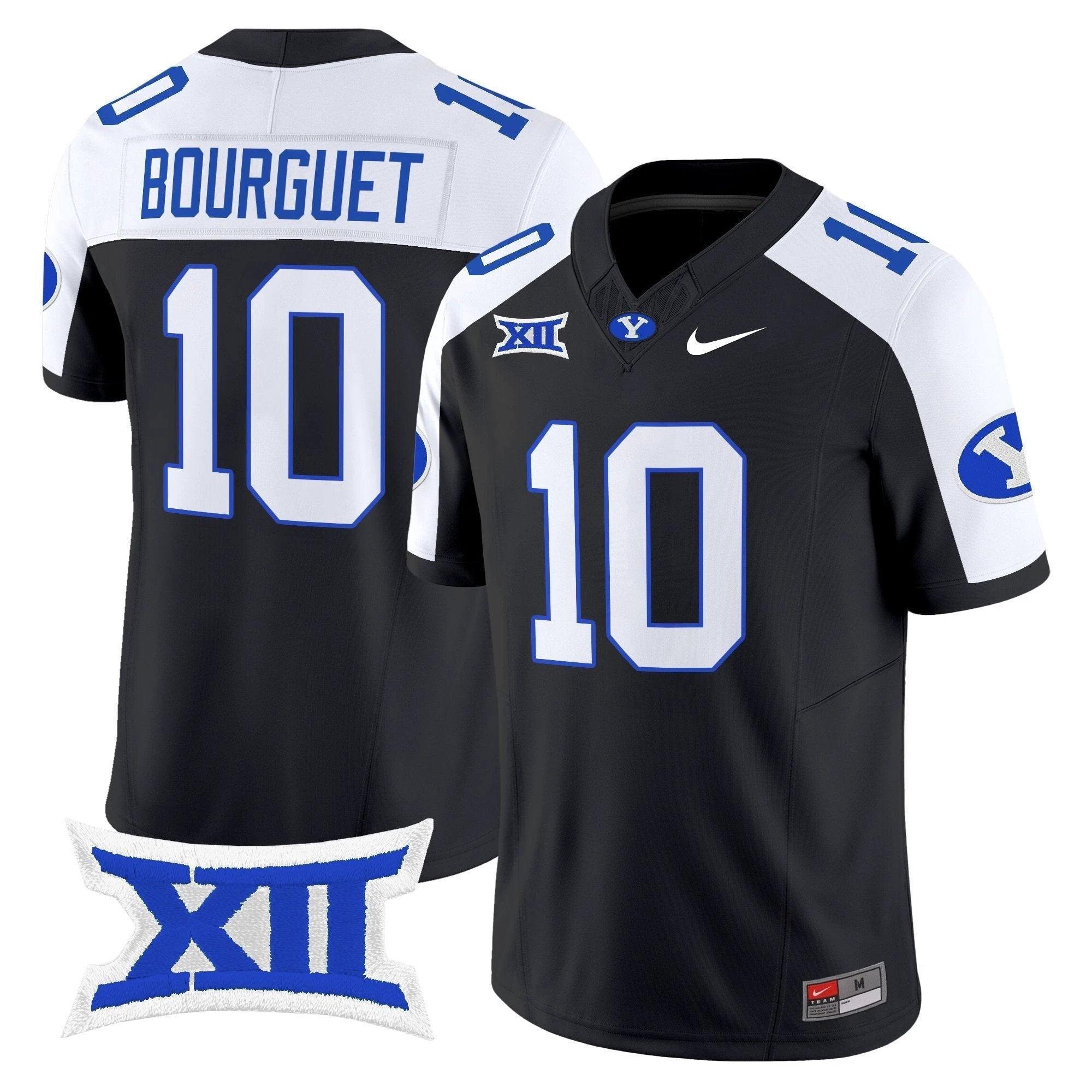Treyson Bourguet Jersey #10 BYU Cougars 2025 Limited Stitched Black Alternate by NCAA Football Jersey