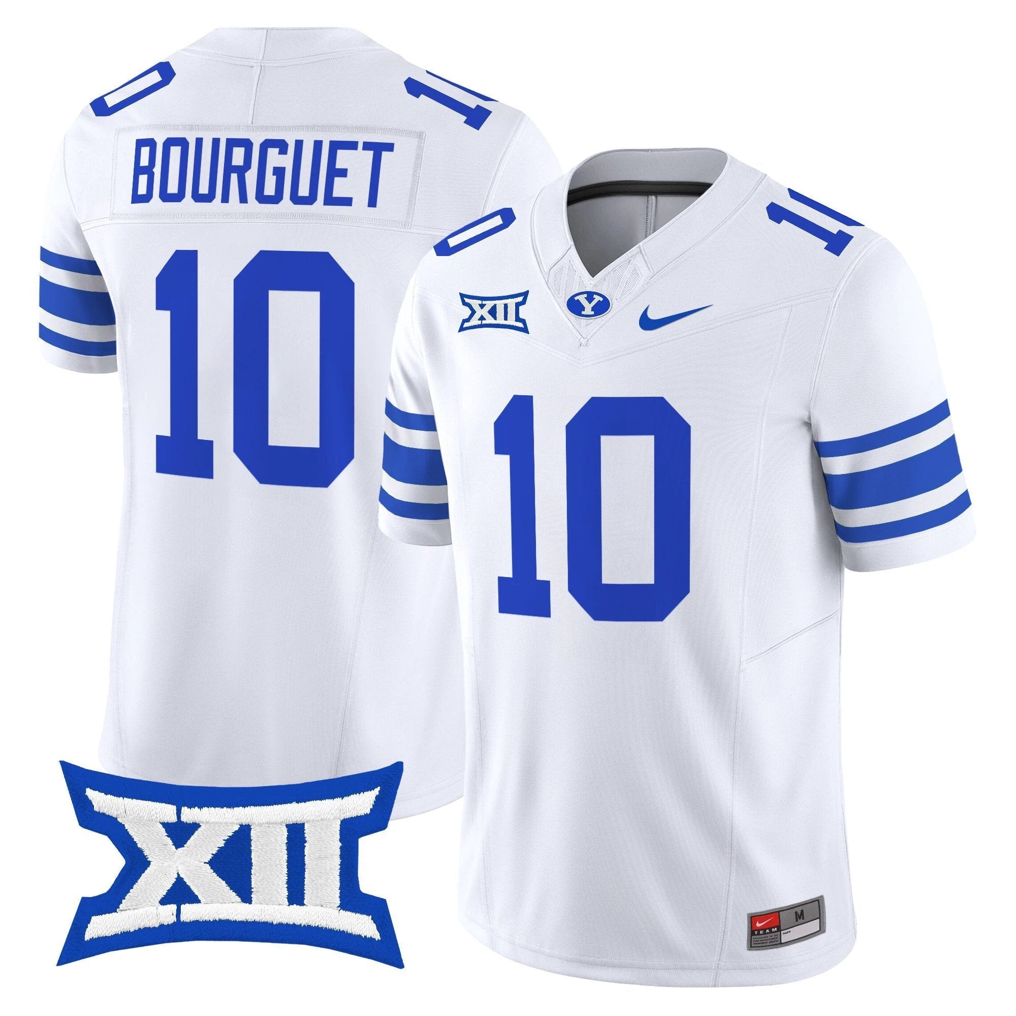 Treyson Bourguet Jersey #10 BYU Cougars 2025 Limited Stitched White by NCAA Football Jersey