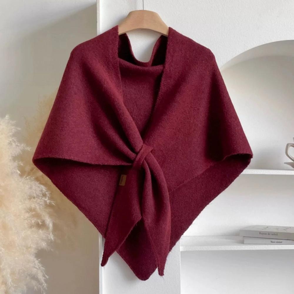 Triangle Soft Poncho Shawl Cape by Casa & Beyond