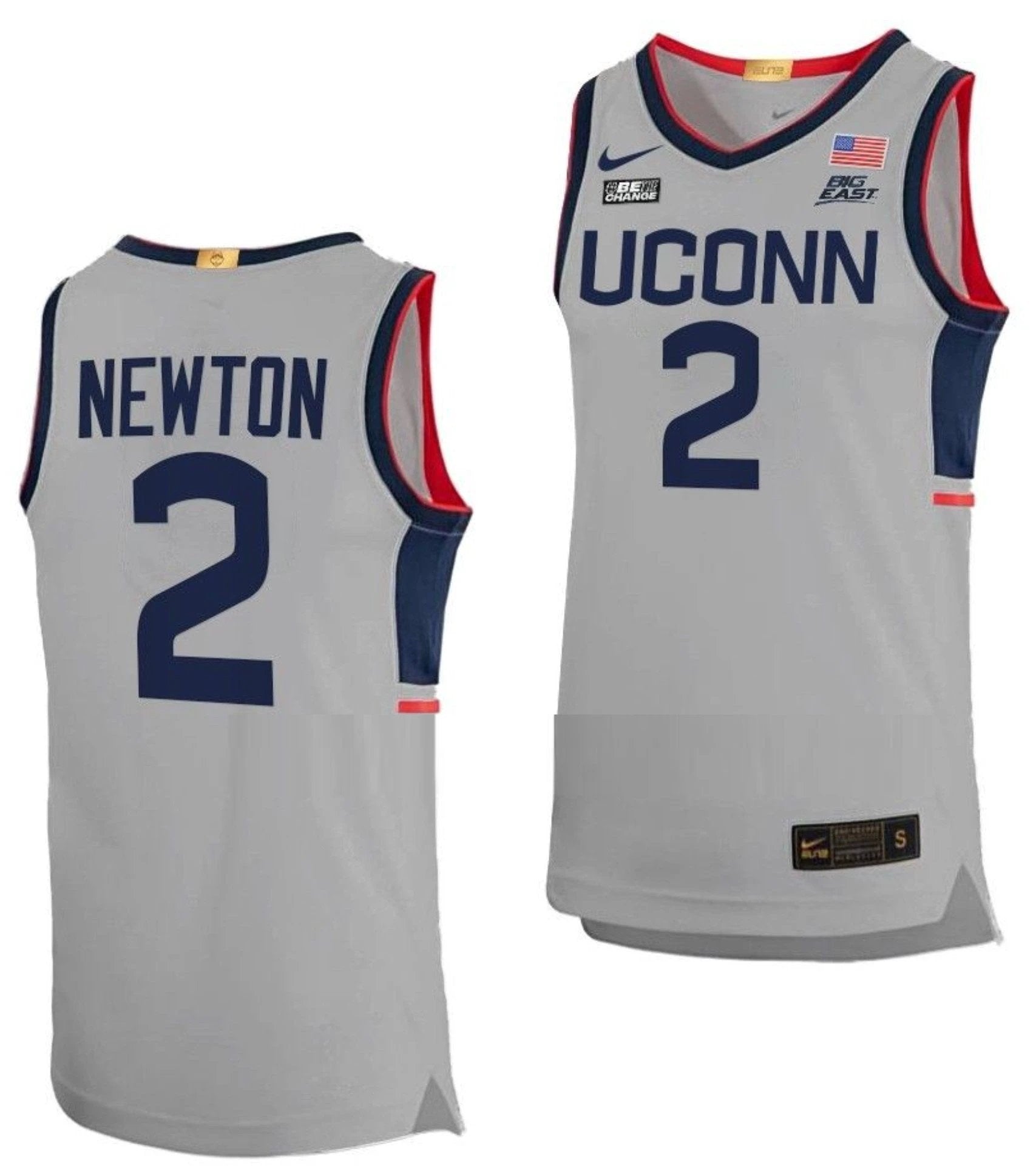 Tristen Newton Jersey UConn Huskies College Basketball Limited Gray #2 by My store basketball