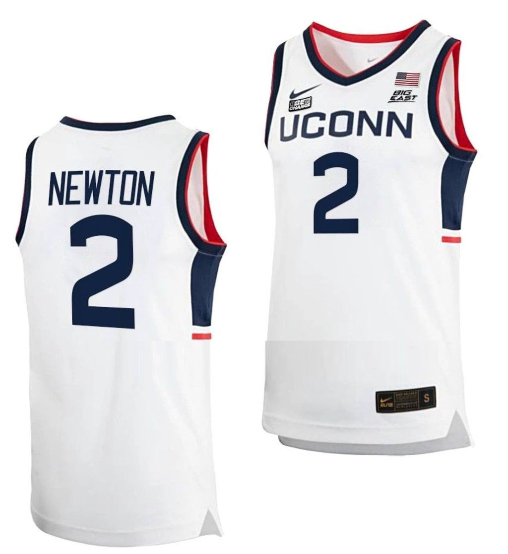 Tristen Newton Jersey UConn Huskies College Basketball White Replica #2 by My store basketball