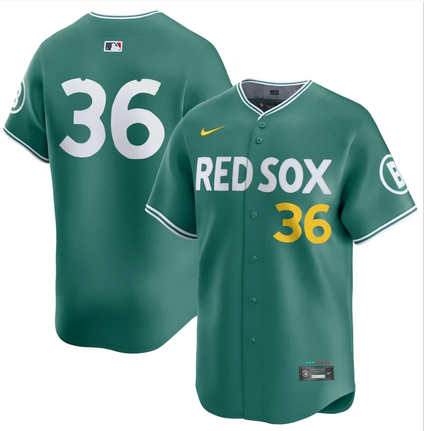 Triston Casas Jersey #36 Red Sox Green 2025 City Connect Limited Stitched by My Store