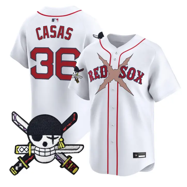 Triston Casas Jersey #36 Boston Red Sox One Piece Zoro Patch Stitched by My Store