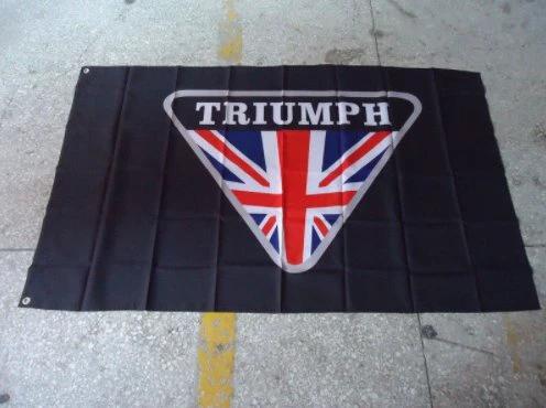 Triumph Motorcycle Flag 3X5 Ft Polyester Banner USA 90x150cm by flagsjustdoit